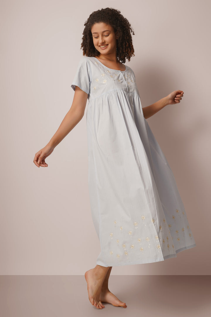 Sunflower, Embroidered Nightdress