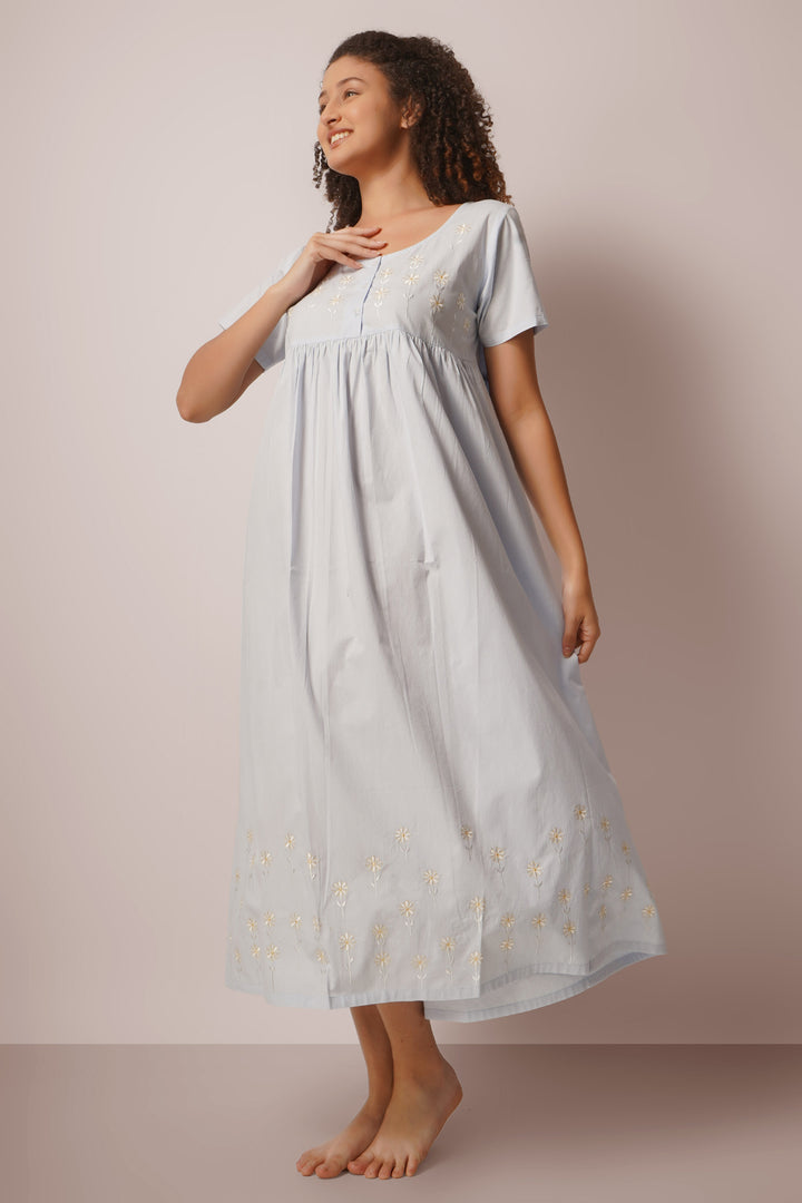 Sunflower, Embroidered Nightdress