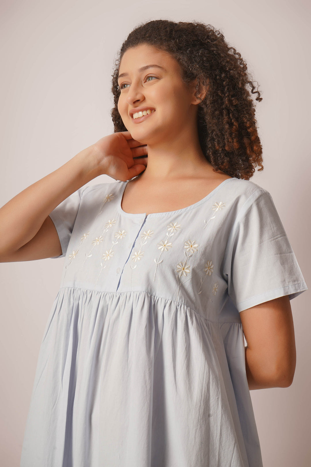 Sunflower, Embroidered Nightdress