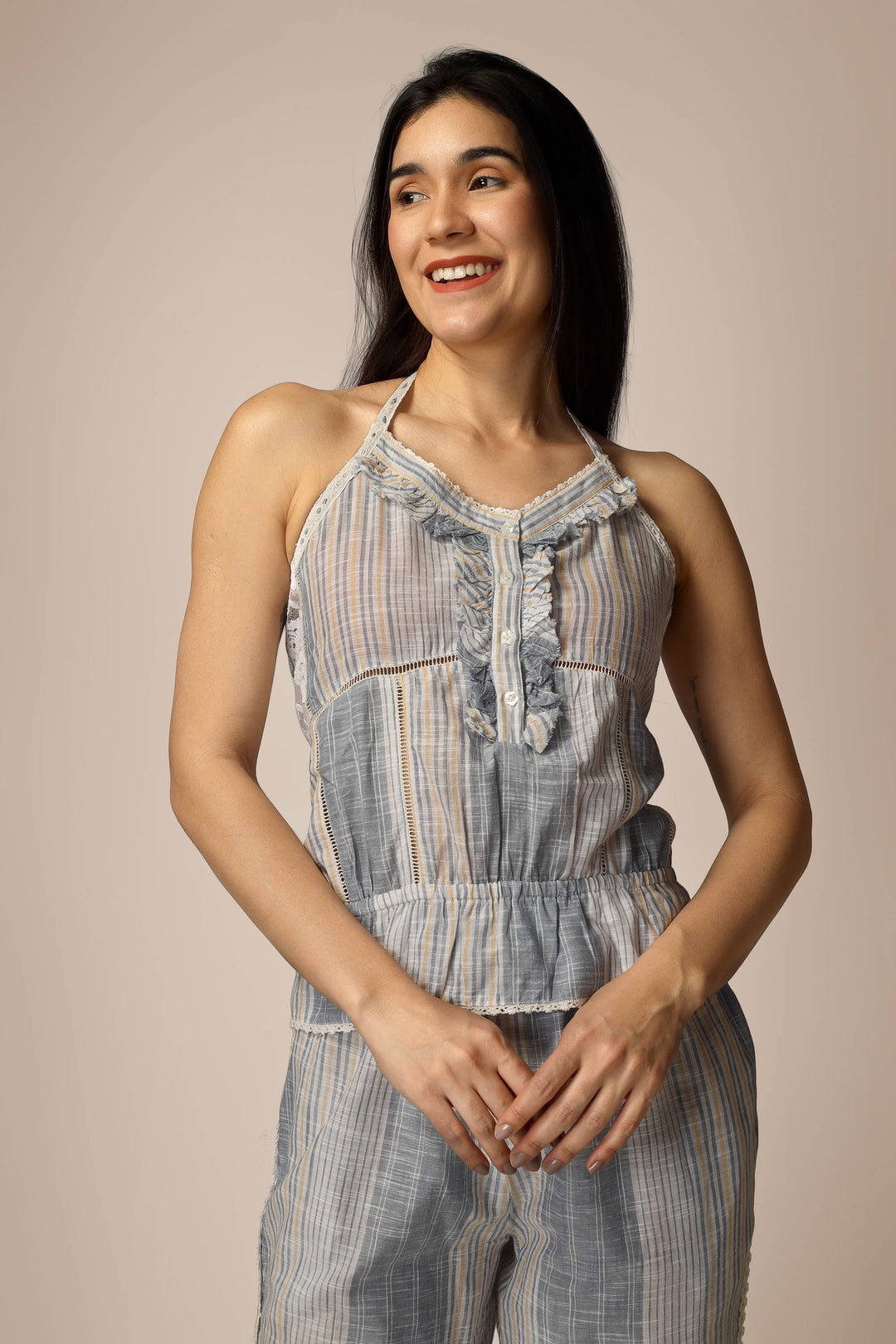 Hana, Net-Back Pyjama Suit